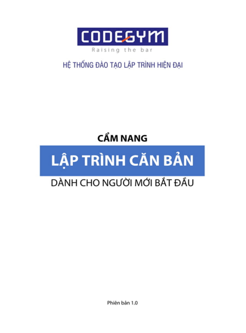 Cẩm Nang Lập Trình Căn Bản Dành Cho Người Mới Bắt Đầu