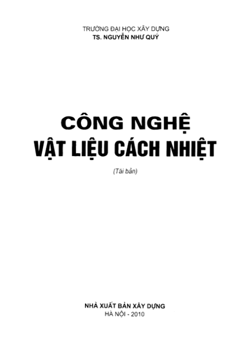 Công Nghệ Vật Liệu Cách Nhiệt
