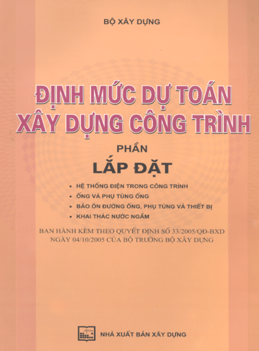 Định Mức Dự Toán Xây Dựng Công Trình Phần Lắp Đặt