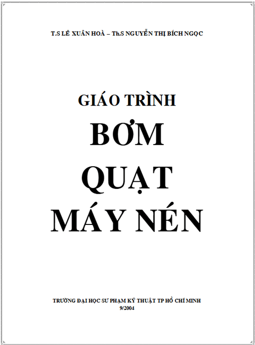 Giáo Trình Bơm Quạt Máy Nén