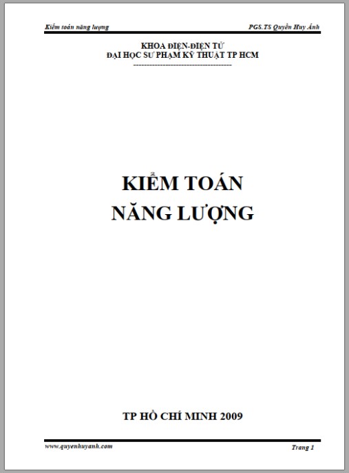 Giáo trình Kiểm toán năng lượng