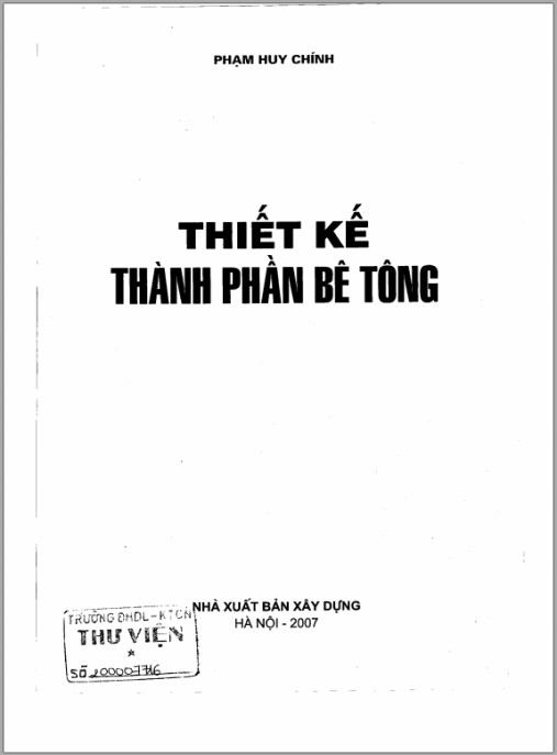 Giáo trình – Thiết kế thành phần bêtông