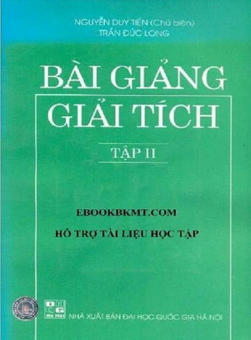Bài Giảng Giải Tích Tập 2