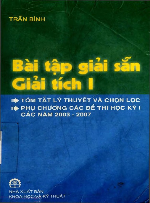 Bài Tập Giải Sẵn Giải Tích Tập 1
