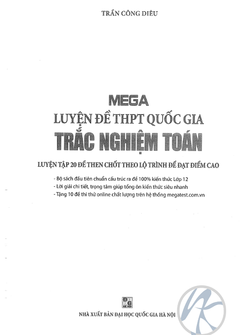 Mega Luyện Đề THPT Quốc Gia 2017 Trắc Nghiệm Toán