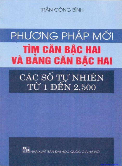 Phương Pháp Mới Tìm Căn Bậc Hai Và Bảng Cân Bậc Hai Các Số Tự Nhiên Từ 1 Đến 2500