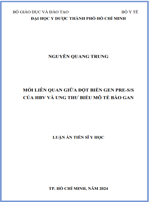 Mối liên quan giữa đột biến gen pre S/S của HBV và ung thư biểu mô tế bào gan