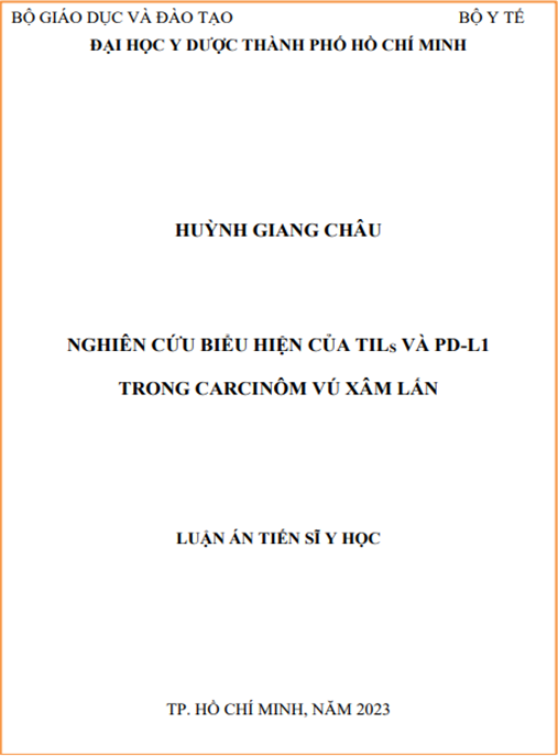 Nghiên cứu biểu hiện của TILs và PD L1 trong carcinôm vú xâm lấn