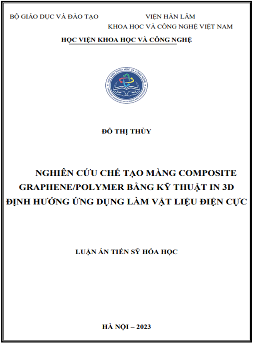 Nghiên cứu chế tạo màng composite graphene/polymer bằng kỹ thuật in 3D định hướng ứng dụng làm vật liệu điện cực
