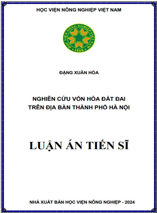 Nghiên cứu vốn hóa đất đai trên địa bàn thành phố Hà Nội