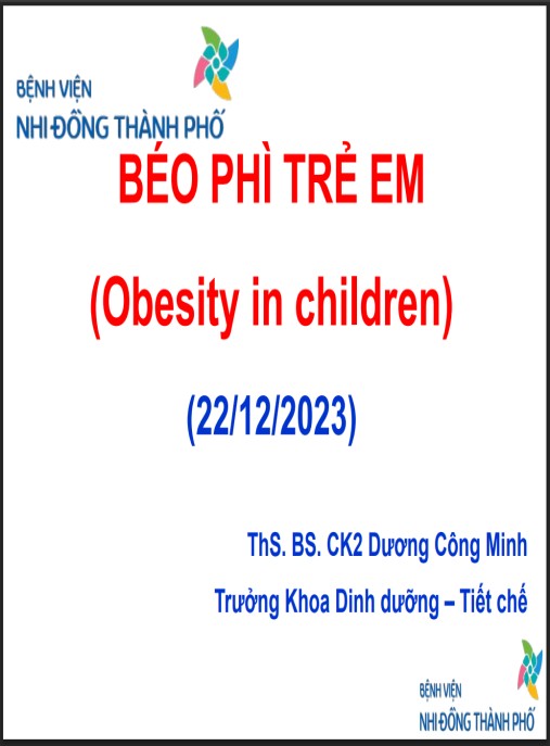Bài giảng Béo phì trẻ em