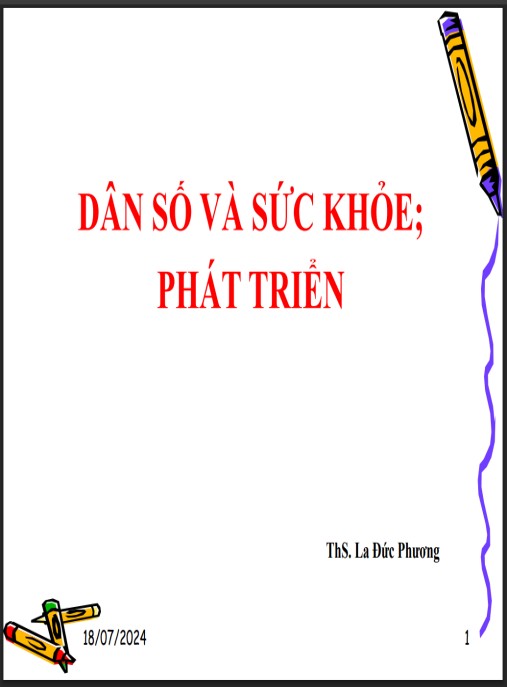 Bài giảng Dân số và sức khỏe