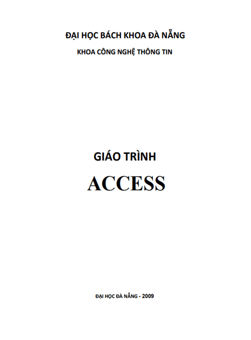 Giáo Trình Access