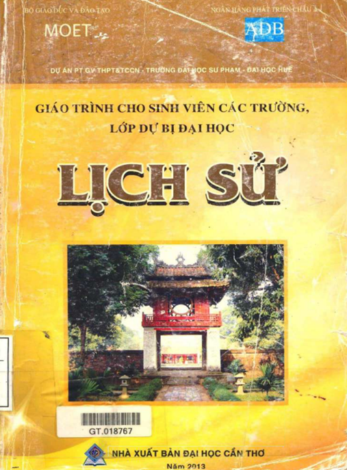 Giáo Trình Cho Sinh Viên Các Trường, Lớp Dự Bị Đại Học Môn Lịch Sử