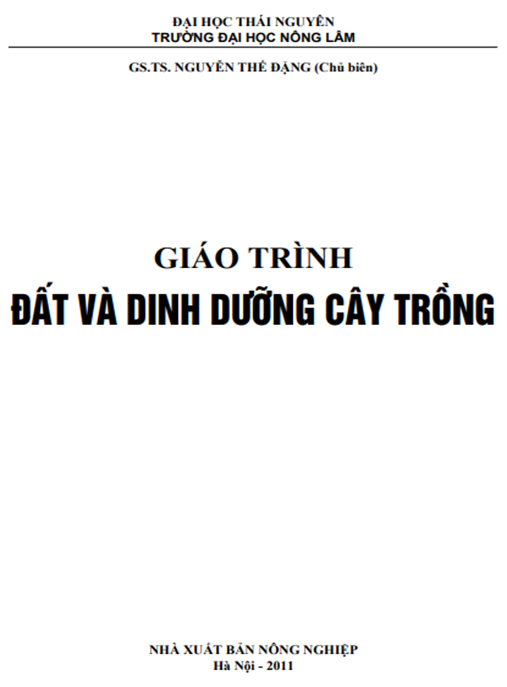 Giáo Trình Đất Và Dinh Dưỡng Cây Trồng