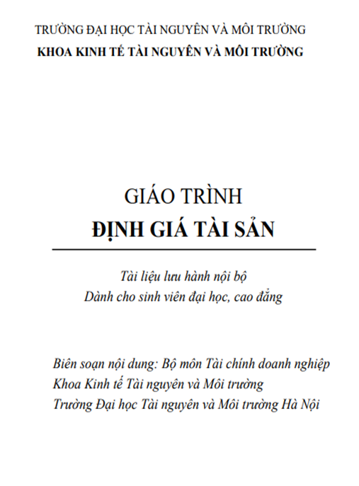 Giáo Trình Định Giá Tài Sản