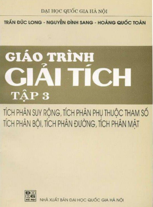 Giáo Trình Giải Tích Tập 3