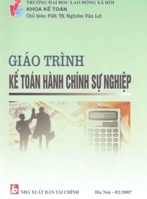 Giáo Trình Kế Toán Hành Chính Sự Nghiệp