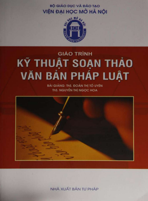 Giáo Trình Kỹ Thuật Soạn Thảo Văn Bản Pháp Luật