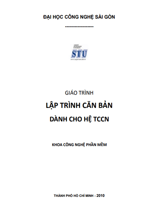 Giáo Trình Lập Trình Căn Bản Dành Cho Hệ TCCN