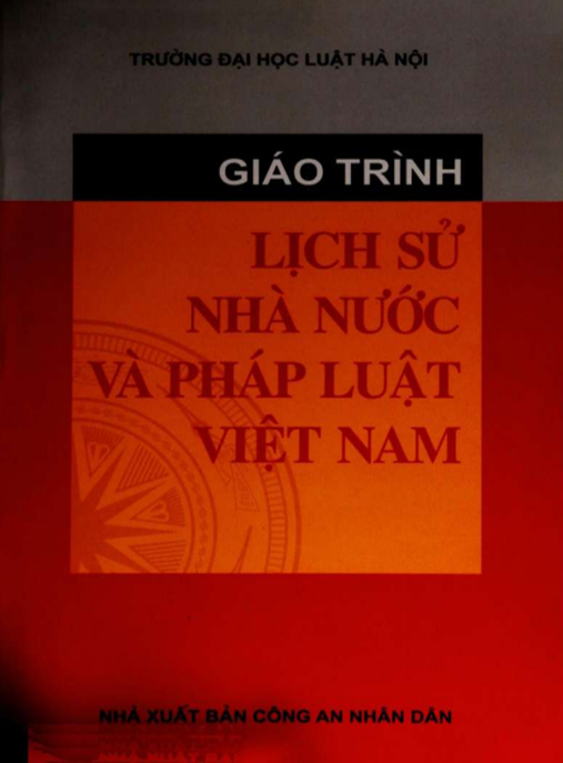 Giáo Trình Lịch Sử Nhà Nước Và Pháp Luật Việt Nam