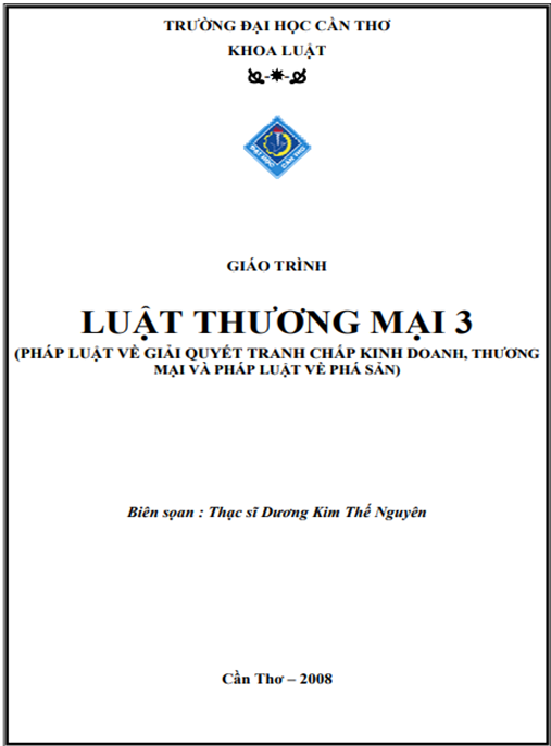 Giáo Trình Luật Thương Mại 3