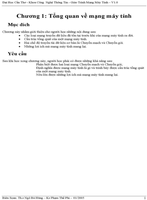 Giáo Trình Mạng Máy Tính