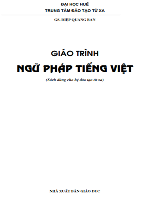 Giáo Trình Ngữ Pháp Tiếng Việt