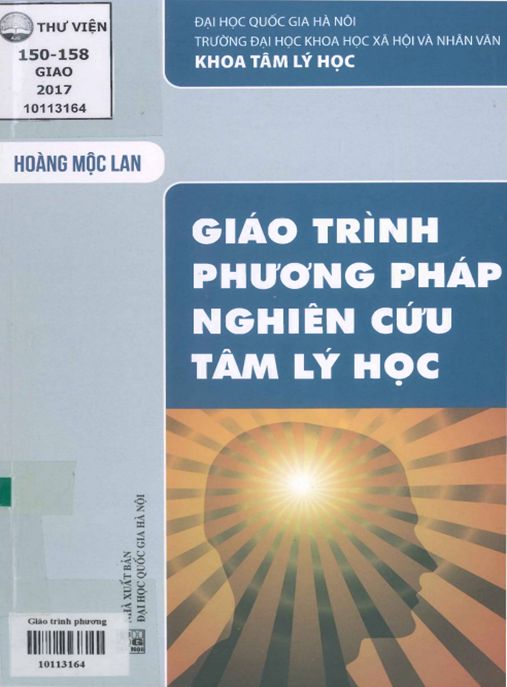 Giáo Trình Phương Pháp Nghiên Cứu Tâm Lý Học