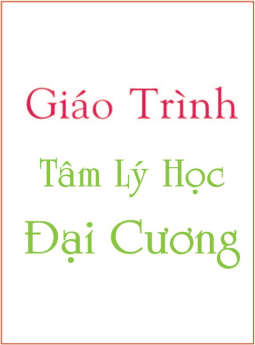 Giáo Trình Tâm Lý Học Đại Cương