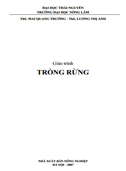 Giáo Trình Trồng Rừng