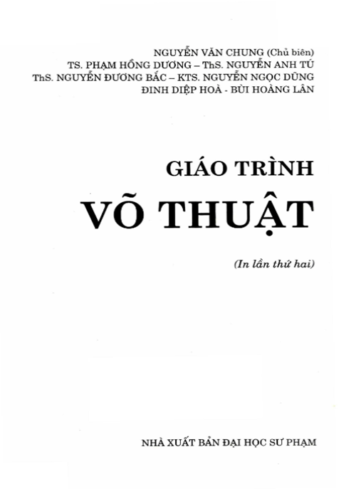 Giáo Trình Võ Thuật