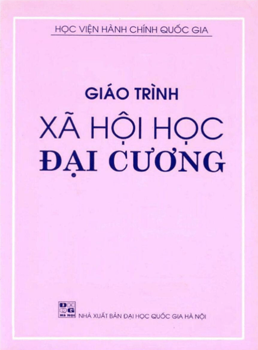 Giáo Trình Xã Hội Học Đại Cương