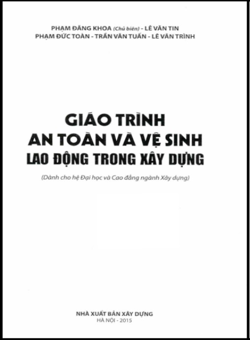 Giáo trình An toàn và vệ sinh lao động trong xây dựng – Phần 1