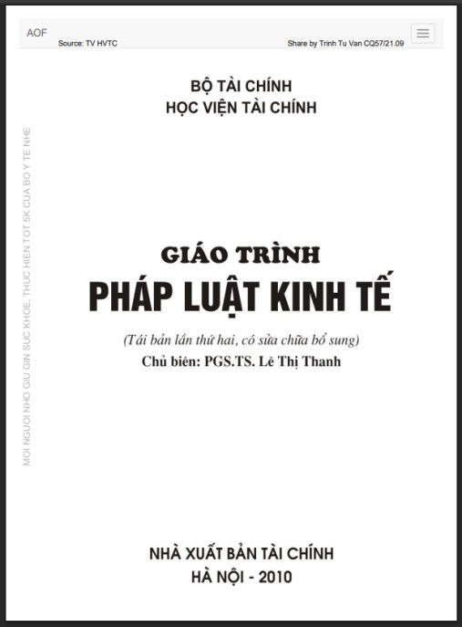 Giáo trình Pháp luật kinh tế – Phần 1