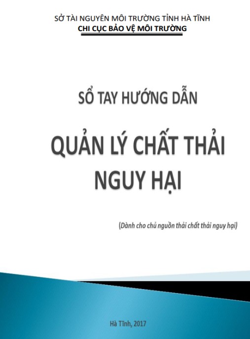 Sổ tay hướng dẫn quản lý chất thải nguy hại