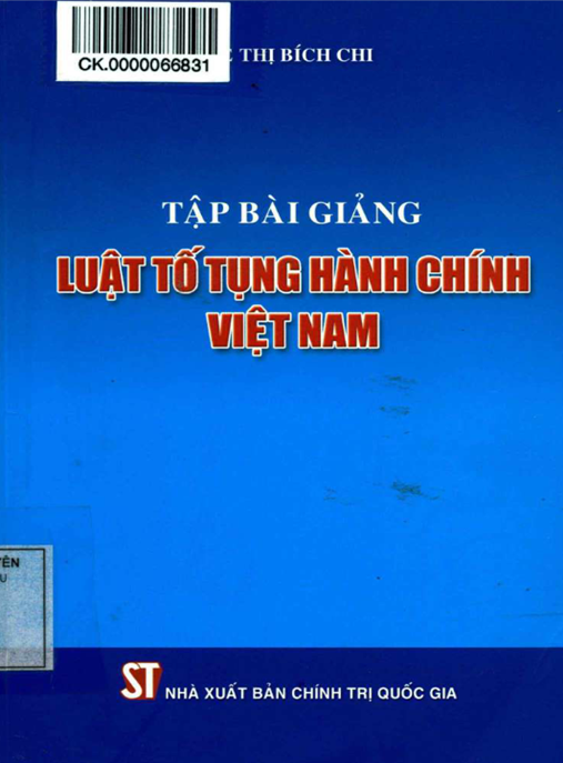 Tập Bài Giảng Luật Tố Tụng Hành Chính Việt Nam