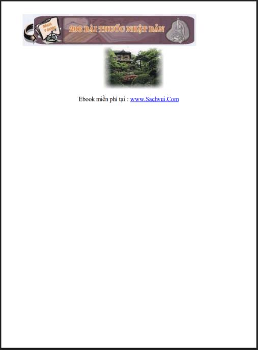 206 Bài Thuốc Nhật Bản