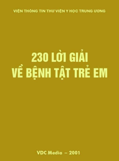 230 Lời Giải Về Bệnh Tật Trẻ Em