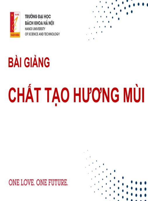 Bài giảng Chất tạo hương mùi