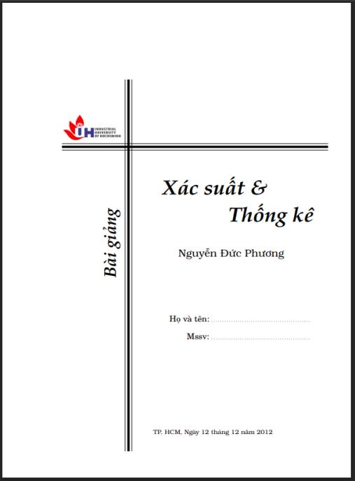 Bài giảng Xác suất và thống kê