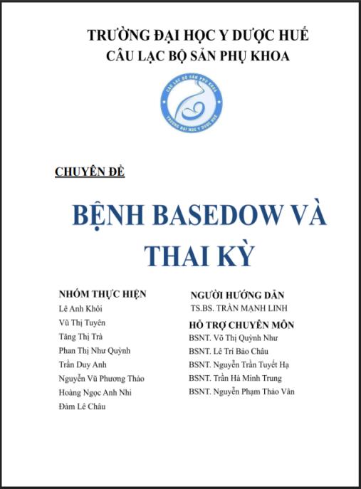 Chuyên đề: Bệnh Basedow và thai kỳ