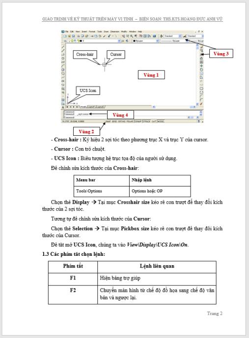 GIÁO TRÌNH VẼ KỸ THUẬT TRÊN MÁY VI TÍNH