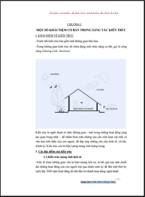 Giáo Trình Môn Lý Thuyết Kiến Trúc