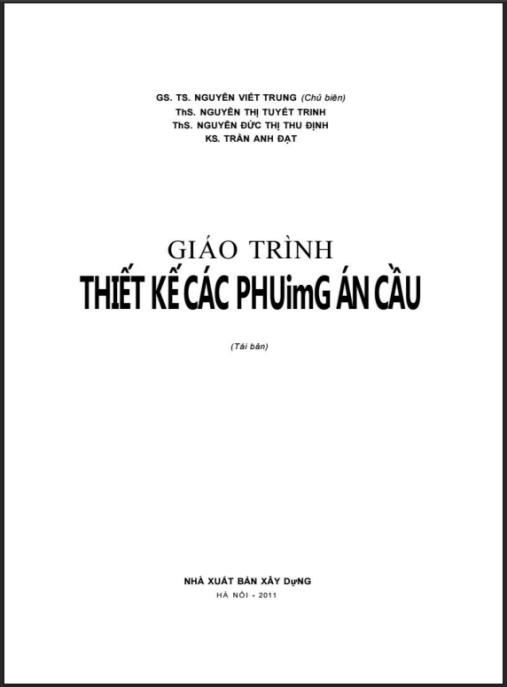 Giáo Trình Thiết Kế Các Phương Án Cầu