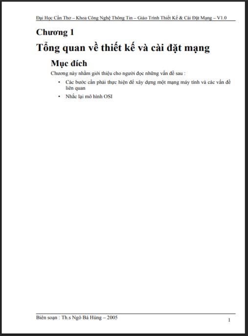 Giáo Trình Thiết Kế & Cài Đặt Mạng