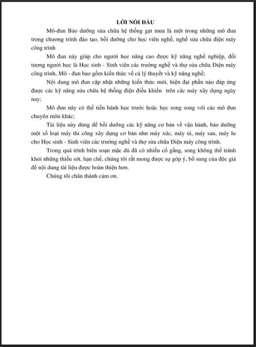 Giáo trình Bảo dưỡng sửa chữa hệ thống gạt mưa