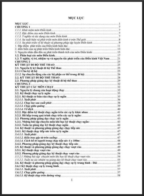 Giáo trình Điền kinh