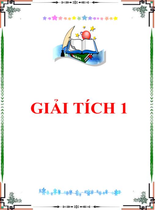 Giáo trình Giải tích 1