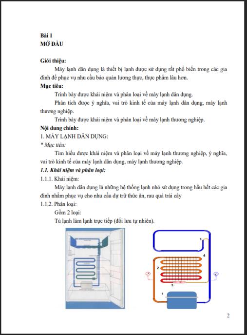 Giáo trình Hệ thống máy lạnh dân dụng